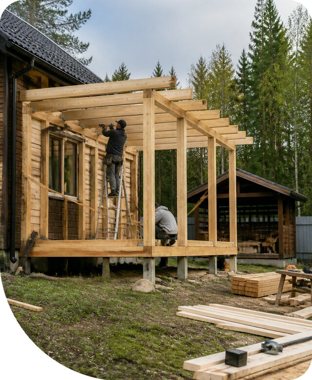 Строительство пристроек и построек на участке в Белореченске