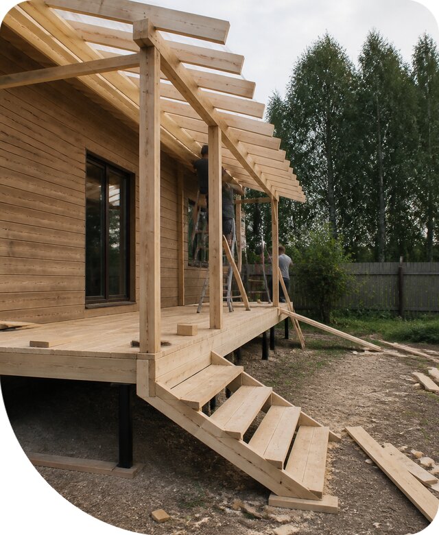 Строительство деревянных построек и пристроек в Белореченске